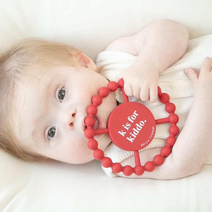 Bella Tunno Happy Teether ??Soft & Easy Grip Baby Teether Toy, Silicone Teether Ring to Help Soothe Gums