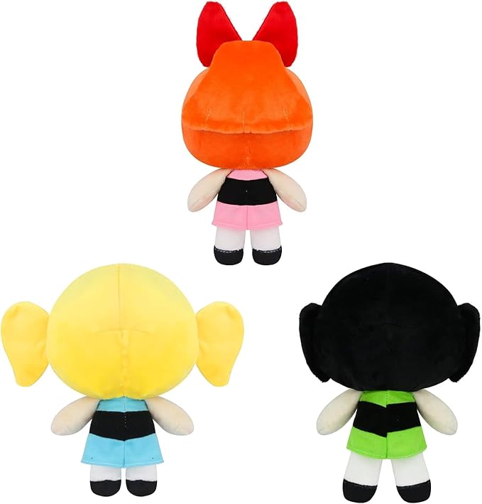 3Pcs 22cm/8inch Movie Cartoon Police Girl Plush Stuffed Doll Anime