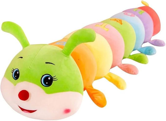 Multicolor Caterpillar Stuffed Animal Big Hugging Pillow Cute Plush Soft Pillow Doll,Giant Plush Toy (27.5inch/70cm)