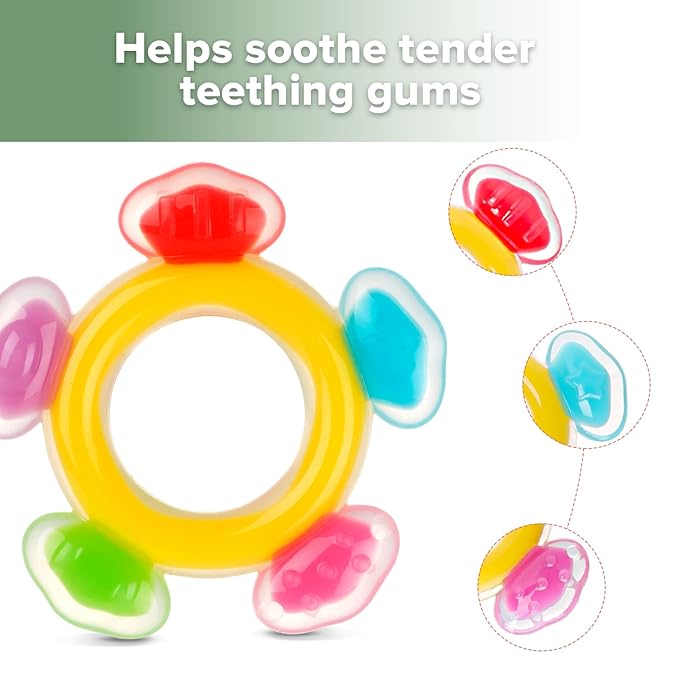Haakaa Silicone Ferris Wheel Teether - Freezer Teething Toy for Babies 3-6 Months -1 Pack