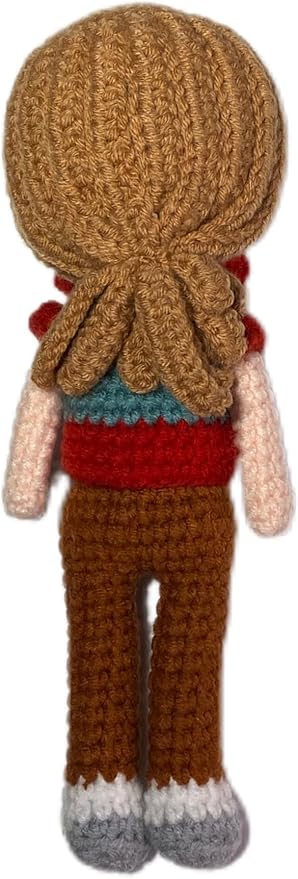 Music Lover Girls Style Handmade Crochet Knitted Doll, Cute Plush Toy for Music Lovers Fan Girls,8in