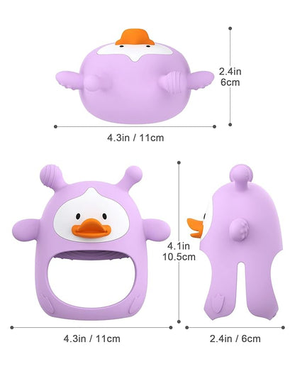 ?? Packs??Teething Toys for Babies 0-6 Months, Never Drop Silicone Baby Teether