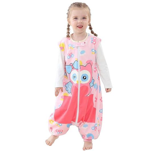 Infant Toddler Sleeping Bag, Baby Sleeping Sack Sleeveless 4 Season 1-3T, Owl