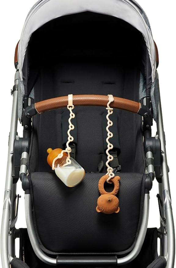 Toy Straps for baby - Keep toy, bottle & pacifier Off The Floor 2-Pack
