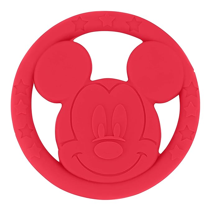 Cudlie Disney Silicone Teether Toy Set for Infants, Food Grade and BPA Free Teethers for Babies 6-12 Months 2-Pack Teether
