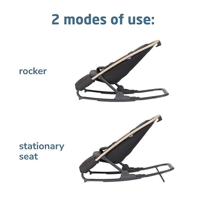 Maxi-Cosi Kori 2-in-1 Baby Bouncer Seat for Infants, Baby Rocker Chair, Portable Baby Bouncer, Classic Graphite