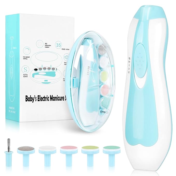 Baby Nail Trimmer Electric,Baby Nail Clippers 6 in 1 Baby