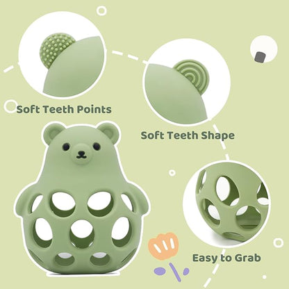 Baby Teething Chew High Chair Suction Toys - Baby Teething Toys Silicone Teethers, Baby Table Toys 6 12 18 Months