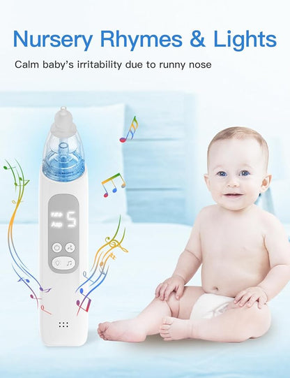 Baby Nasal Aspirator, Electric Nose Sucker with 5 Levels Suction