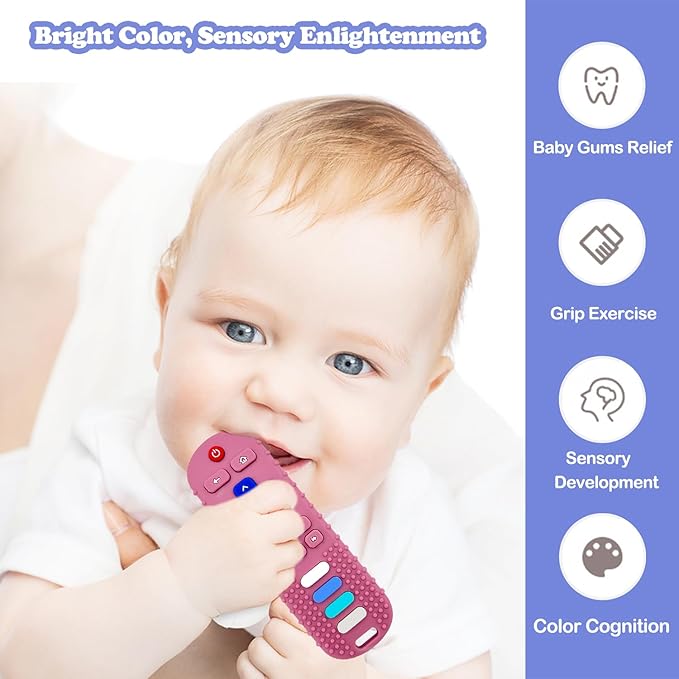Baby Teething Toys, Food Grade Silicone Teether for Babies 3 6 12 18 Months