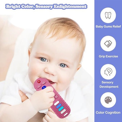 Baby Teething Toys, Food Grade Silicone Teether for Babies 3 6 12 18 Months