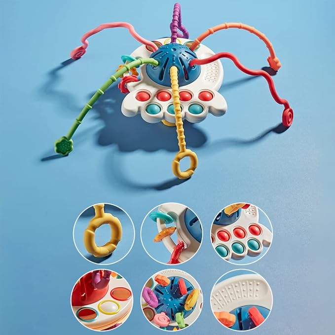Baby Toys 6 to 12 Months,Montessori Toys for 1 Year Old Boy Girl Baby Sensory Toys for Babies 12-18 Months Pull String Toys for Birthday Gifts Infant