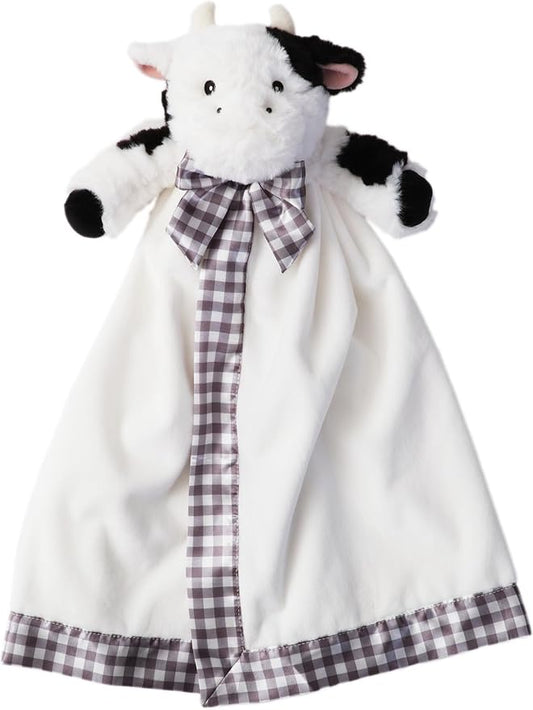 Bearington Lil' Gilly 18 Inch Cow Loveys for Babies - Security Blanket for Babies