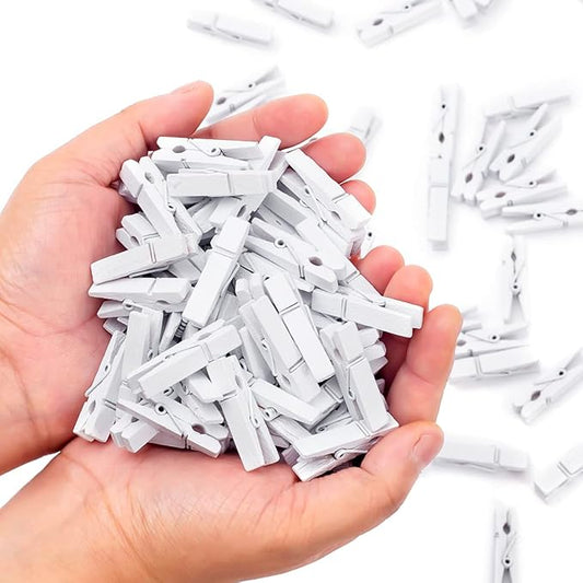 Clothes Pins, 130 Pcs Wooden Clothes Pins 1.4 Inch