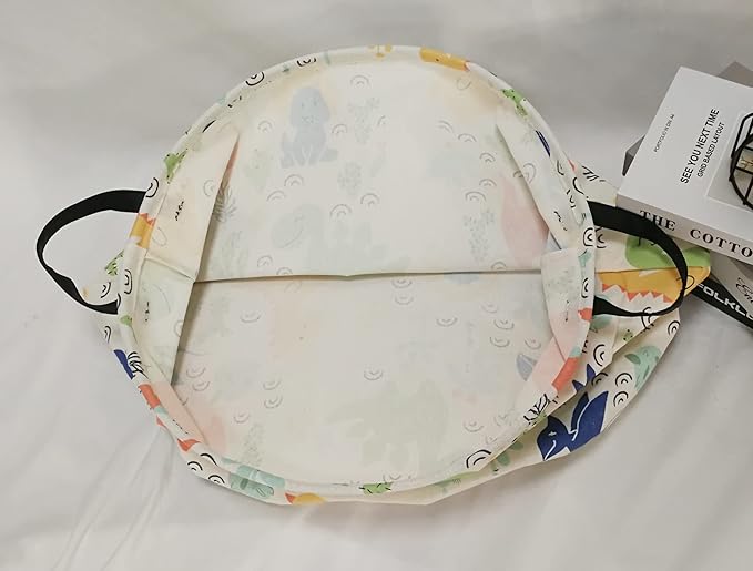 Round Baby Dinosaur Pattern Laundry Hamper Storage Basket Organizer Hamper