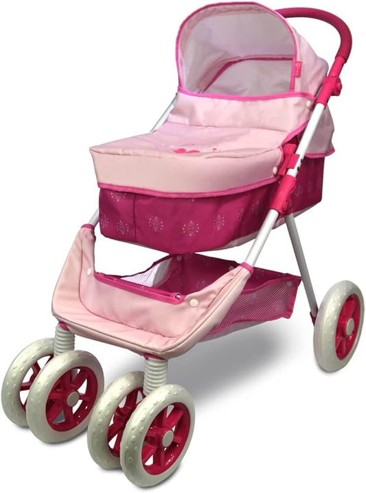 Anivia Baby Doll Stroller for 18 inches American Dolls, Foldable Doll Pram Convertible Seat/Bed/Crib