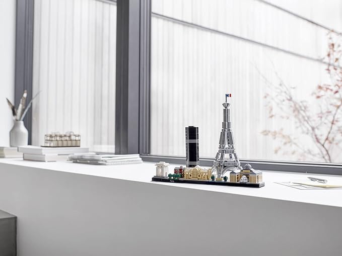 LEGO Architecture Paris Skyline, Collectible Model Building Kit with Eiffel Tower and The Louvre 21044