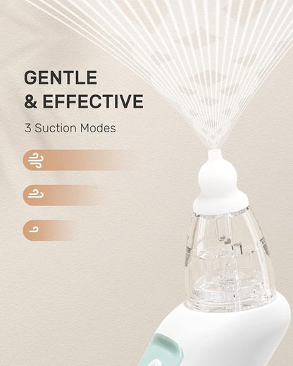 HEYVALUE Nasal Aspirator for Baby, Electric Baby Nose Sucker 3 Silicone