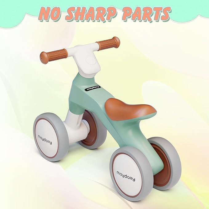 Maydolly Baby Balance Bike, Toddler Balance Bike for 1 Year Old Boys Girls 4 Wheels 10-36 Month