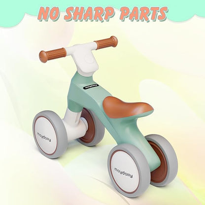 Maydolly Baby Balance Bike, Toddler Balance Bike for 1 Year Old Boys Girls 4 Wheels 10-36 Month