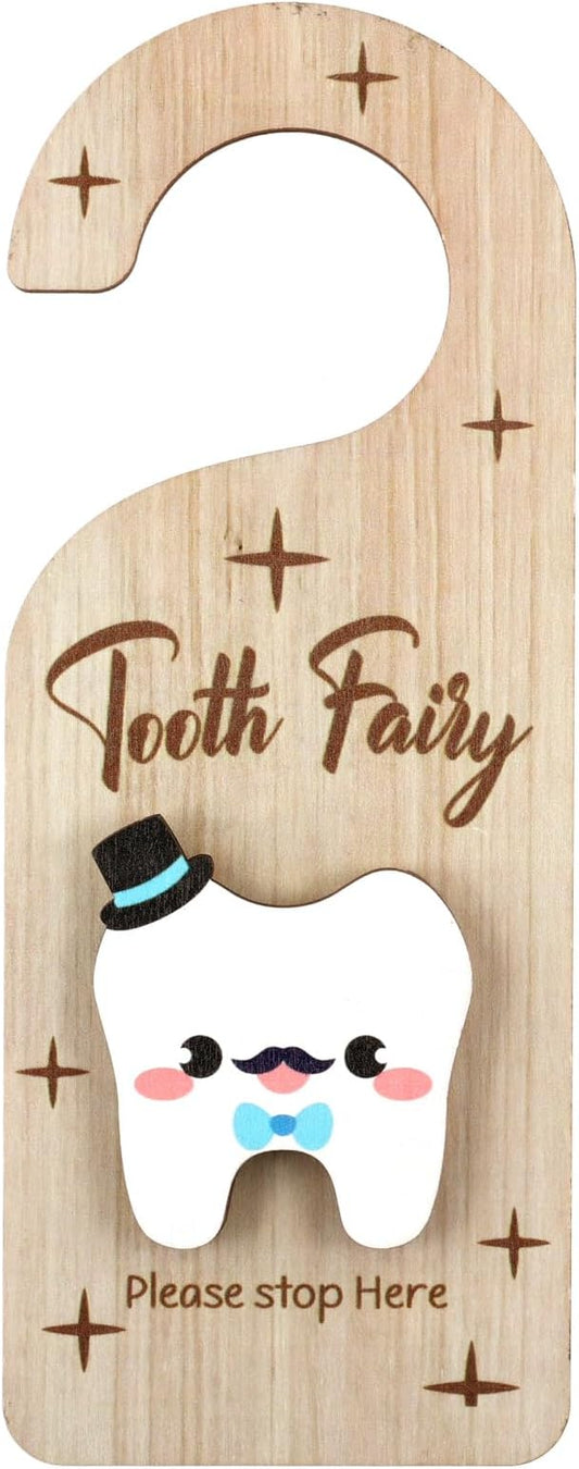 Tooth Door Hanger, Wooden 3D Lost Tooth Keepsake Box