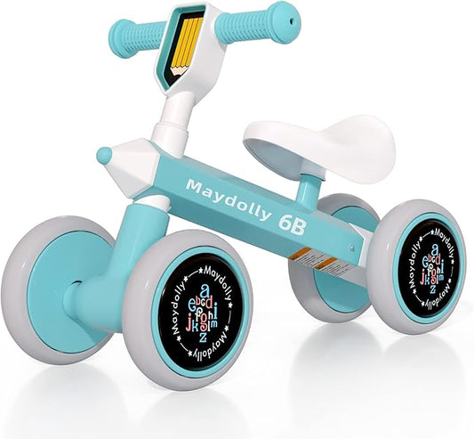 Maydolly Baby Balance Bike Bicycle Toys for 1 Year Old 10-24 Months 4 Wheels