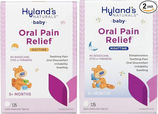 Hyland's Baby Day & Night Bundle, Soothing Tablets with Chamomilla 250 Count