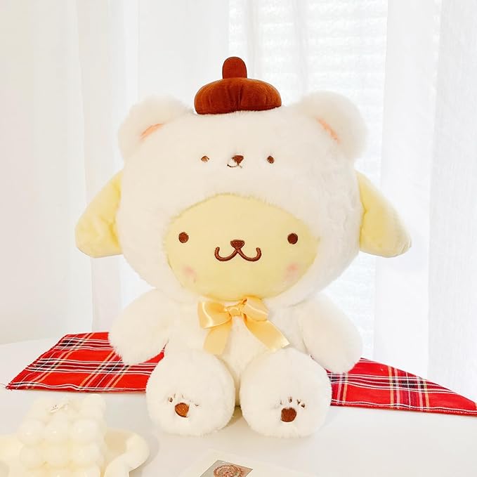 Cartoon Kawaii White Bear Cross-Dressing Series Plush,Soft Plush Doll Cute Soft Toys, Plush Pillow Stuffed Animals Toy Birthday Gifts for Girls Kids (C)
