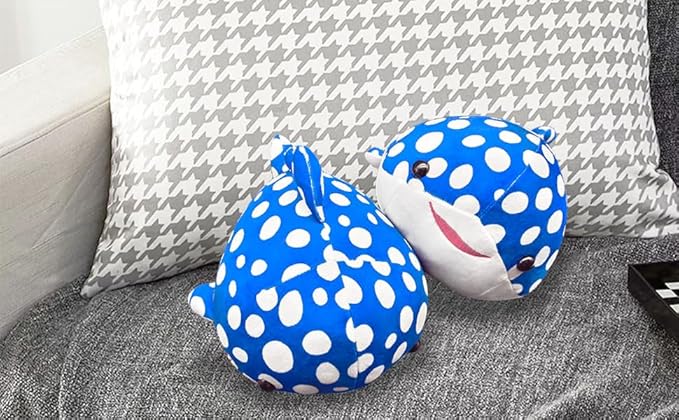 make my day 12in Blue Giant Realistic Whale Shark Stuffed Animal Kids Plush Toy Pillows Stuffed Blue Whale Doll Gifts for Kids Girls Boys, Birthday 2