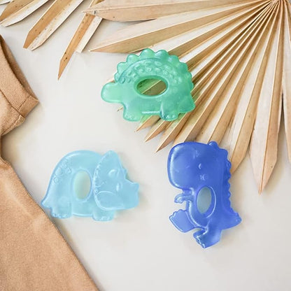 Itzy Ritzy Water-Filled Teethers - Cold Cutie Coolers Textured On Both Sides to Massage Sore Gums & Emerging Teeth 3 Coordinating