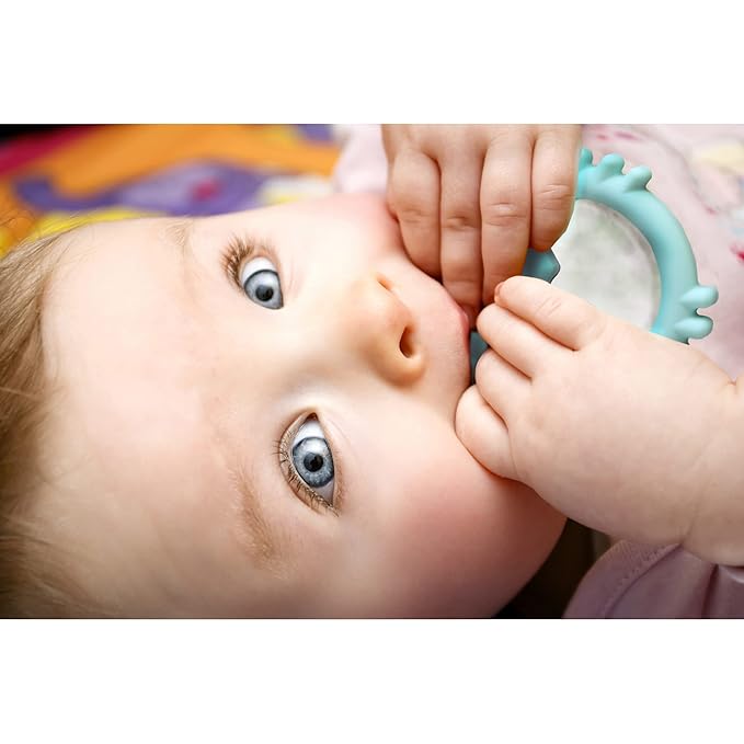 Teething Toys 3-6 Months, Teethers for Babies 3-6 6-12 Months for Teething Relief 100% Silicone, 0-6 Months,bebe