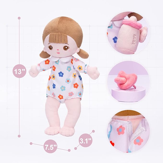OUOZZZ 13" Soft Baby Doll Gift Set - First Baby