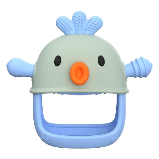 Baby Teething Toy Silicone Teething Mitten for Baby Over 3 Months, Anti-Drop Silicone Baby Teether