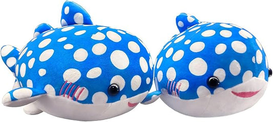 make my day 12in Blue Giant Realistic Whale Shark Stuffed Animal Kids Plush Toy Pillows Stuffed Blue Whale Doll Gifts for Kids Girls Boys, Birthday 2