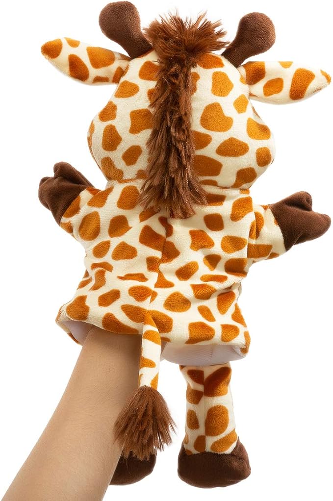 HollyHOME Animal Puppets Giraffe Hand Puppets Toys Sika Zoo Animal 14 Inches