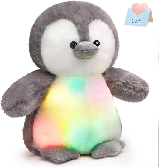 Houwsbaby 12'' LED Light Up Penguin Stuffed Animal Plush Toy