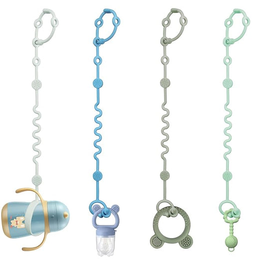 Toy Straps for Baby, Adjustable Toy Holder for Stroller Accessories (boy-4 Pack)