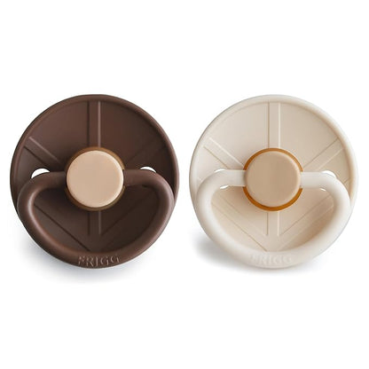 FRIGG Little Viking Natural Rubber Baby Pacifier 2-Pack | Made in Denmark 0-6 Months)