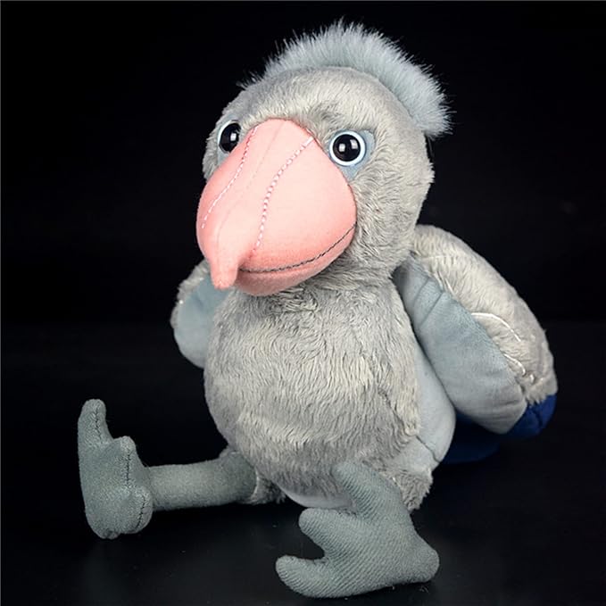 ZHONGXIN MADE Simulation Shoebill Plush Toy Stuffed Animals - Soft Realistic 10” Gray Shoebill Balaeniceps Rex Doll, Cute Toys Real Plushie Toy Home Decoration