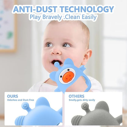 2 Packs Baby Teether,Teething Toys for Babies 0-6 Months