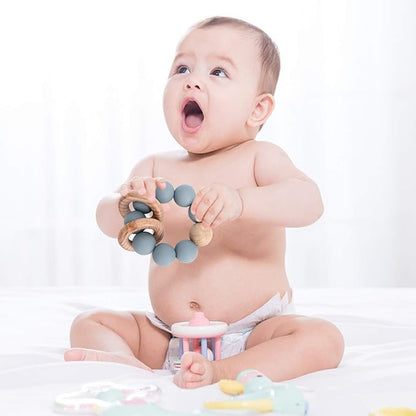 Socub Baby Teething Toy, Organic Baby Teething Ring 3+ Months,