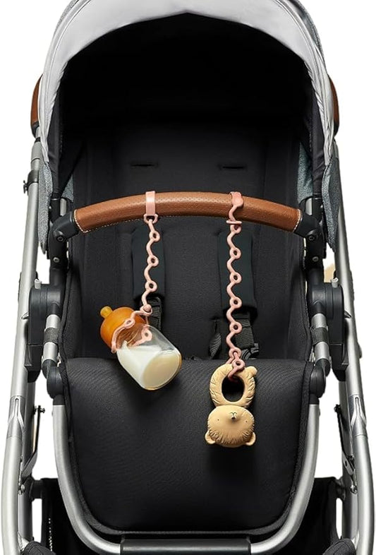 Toy Straps for baby - Keep toy, bottle & pacifier Off The Floor 2-Pack