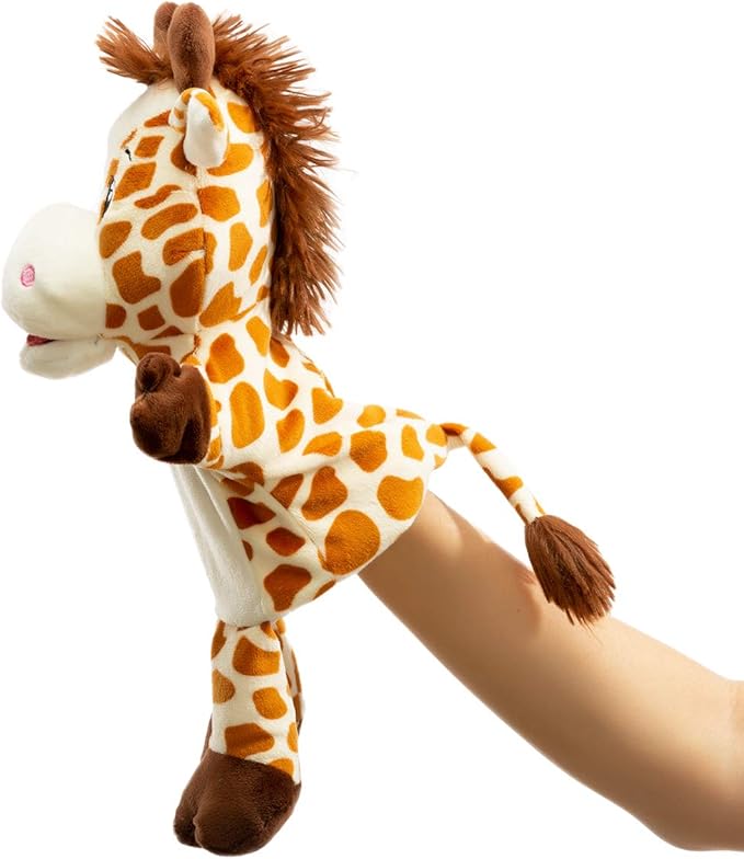 HollyHOME Animal Puppets Giraffe Hand Puppets Toys Sika Zoo Animal 14 Inches