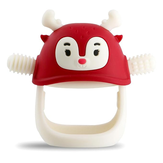 Smily Mia Never Drop Reindeer Silicone Baby Chewing Toy 3M+ Infants,