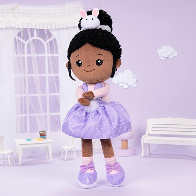OUOZZZ Soft Black Baby Dolls for Girls - First African 15"