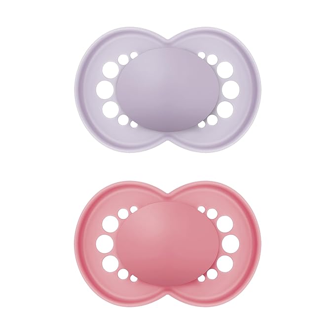 MAM Original Matte Baby Pacifier, Nipple Shape Helps Promote Healthy Oral Development ,6-16 Months(Pack 2)