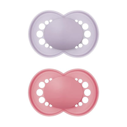 MAM Original Matte Baby Pacifier, Nipple Shape Helps Promote Healthy Oral Development ,6-16 Months(Pack 2)