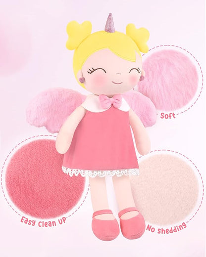GAGAKU Soft Baby Doll Plush Unicorn Girl Angle with Wings 17” Cute