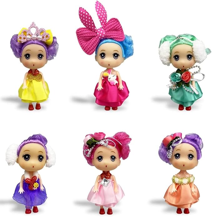 6 Pack Jumbo Easter Eggs with Doll Toys Inside