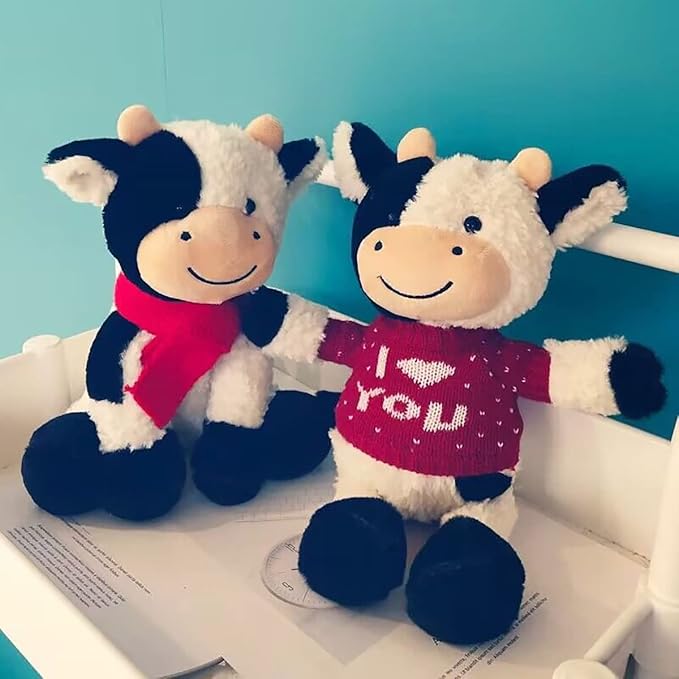 Cow Stuffed Animal Cow Plush Doll Toy 11.8 inch